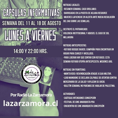 CAPSULAS INFORMATIVAS RLZ 11 AL 18 DE AGOSTO